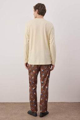 TRENDYOL MAN Grimelanj - Lacivert Ay?c?k Desenli Couple/Cift Orme Pijama Tak?m? TMNAW25PT00044 - Trendyolmilla фото 17