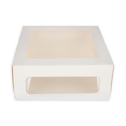 S-CHIEF BFC-011 Кондитерская коробка для торта с ДВУМЯ ОКНАМИ 22 x 22 x 10 см  фото 5