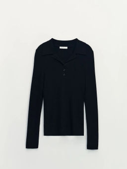 Джемпер из вискозы с отложным воротником / Zarina