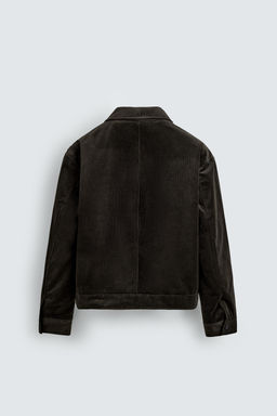 TEXTURED VELVET OVERSHIRT