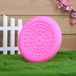 Фрисби НЛО , 18,6 см, жесткая термопластичная резина, розовый - Пижон фото 2