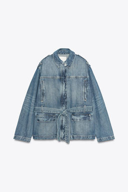 TRF LONG DENIM JACKET - Zara фото 8