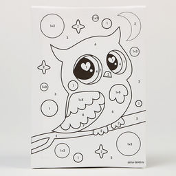 Картина по номерам для детей «Совушка на ветке», 21×15 см