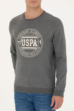 Мужской свитшот антрацитового меланжа Неожиданная скидка в корзине - U.s. polo assn фото 6