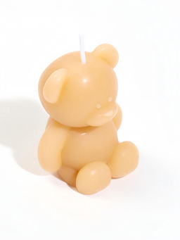Цена за 2 шт. Свеча декоративная «Мишка», 5×4.3×6.5 см, 4 ч, карамельный