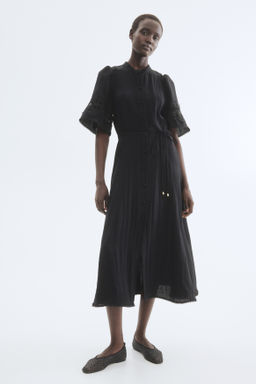 Vestido efecto arrugado con bordado ingl?s - H&m фото 5