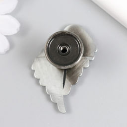 Ручка для шкатулки металл «Крылья ангела», состаренное серебро