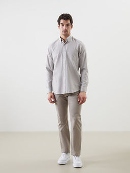 Regular Fit Uzun Kollu Gabardin Erkek G?mlek