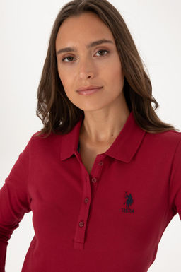 Kad_n Koyu Frambuaz Basic Sweatshirt Sepette S_rpriz _ndirim - U.s. polo assn фото 2