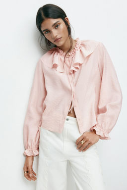 Blusa con ribetes de volante - H&m фото 6