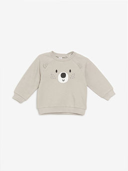 Bisiklet Yaka Uzun Kollu Bask?l? Erkek Bebek Sweatshirt ve E?ofman Alt 2li Tak?m - Waikiki фото 2