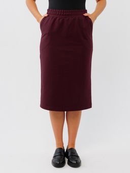 Юбка женская Ю-20 (футер с лайкрой) Винная - Elenatex фото 13