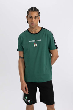 DeFactoFit Футболка стандартного кроя с короткими рукавами и круглым вырезом NBA Boston Celtics