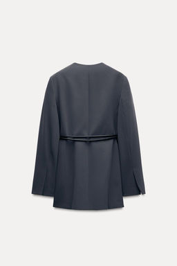 ZW COLLECTION BELTED BLAZER - Zara фото 12