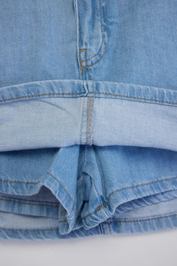 Bej Vintage Y?kama Yuksek Bel Denim Sort Etek TWOSS26SR00110 - Trendyolmilla фото 14