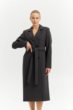 Пальто женское демисезонное 26880 (базальт/рубчик)