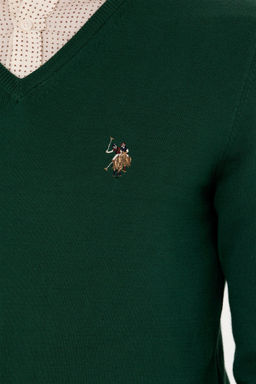 U. S. Polo Assn Мужской зеленый базовый свитер - U.s. polo assn фото 7