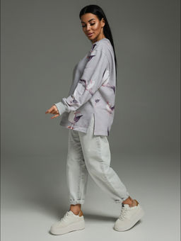 Зара свитшот женский (голубой), футер трехнитка - Lovetex фото 4