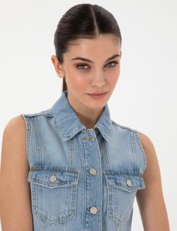 A__k Mavi Slim Fit Jean Elbise - Pierre cardin фото 2