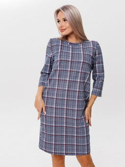 Платье женское П-139 (футер с лайкрой) Бордовая