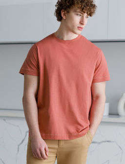 Футболка из фактурного полотна из 100% хлопка