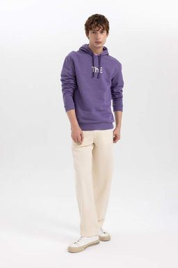 Толстовка обычного кроя с капюшоном и принтом - Defacto фото 2