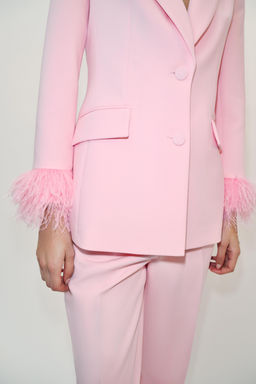 BLAZER HOMBRERAS PU?O PLUMAS SET / Rosa - Zara фото 3