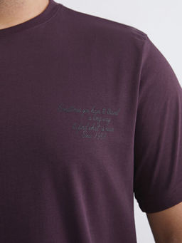 B?y?k Beden Bask?l? Penye Erkek Ti??rt