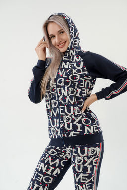 Костюм женский из футера 2-хн джемпер и брюки SportLand буквы - Амадэль фото 7