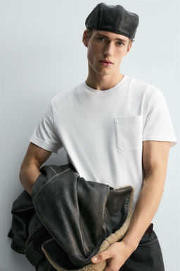 RELAXED FIT T-SHIRT WITH POCKET - Zara фото 5