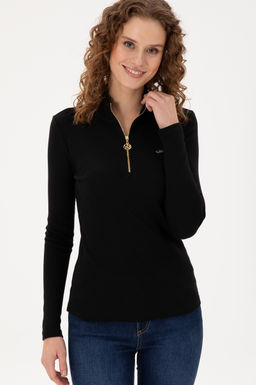 Женский черный свитшот Неожиданная скидка в корзине - U.s. polo assn фото 3