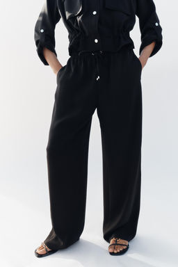 FLOWING PYJAMA-STYLE TROUSERS - Zara фото 21