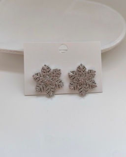 Серьги Снежинки