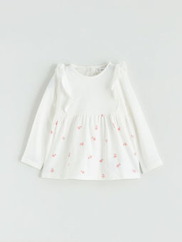 ?i?ekli K?z Bebek Bluz ve Tayt