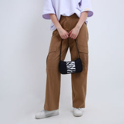 Сумка багет из текстиля, Зебра, 23*13*5 см - Nazamok фото 3