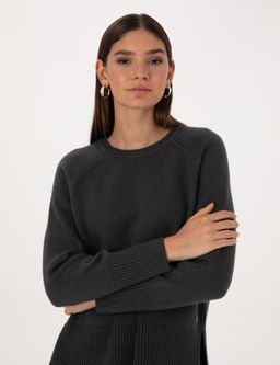 Antrasit Comfort Fit Y_n Kar___ml_ Kazak - Pierre cardin фото 2