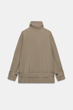 ZW COLLECTION FLOWING JACKET WITH BELT - Zara фото 17