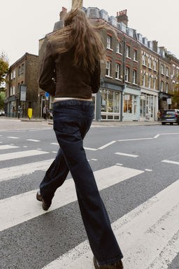 Z1975 MID-WAIST JACQUARD WAIST JEANS - Zara фото 6