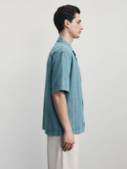 Рубашка из фактурного хлопка / Zarina фото 4