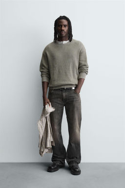 RIBBED WASHED SWEATER