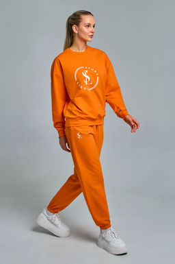 Арт. 2358/4 Костюм с брюками женский 44-52 (5 шт) Цвет:верх-оранжеый, низ-оранжевый
