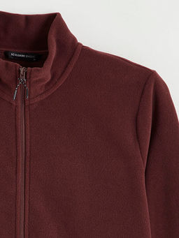 Dik Yaka Uzun Kollu Polar Erkek Fermuarl? Sweatshirt