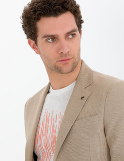 Светло-коричневая приталенная куртка - Cacharel фото 2