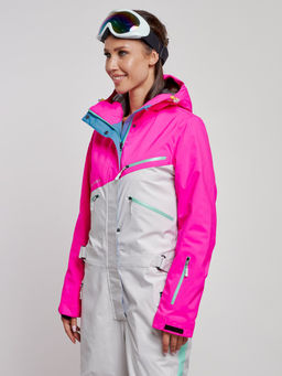 Горнолыжный комбинезон женский зимний розового цвета 2326R - Mtforce фото 9