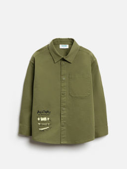 ACOOLA / Сорочка верхняя детская для мальчиков Pardus хаки  фото 3