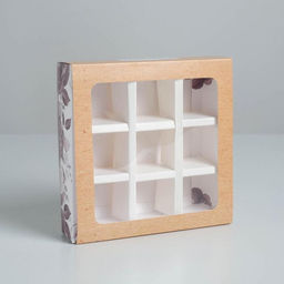 Цена за 5 шт. Коробка для конфет, кондитерская упаковка, 9 ячеек, Special for you, 14.5?14.5?3.5 см