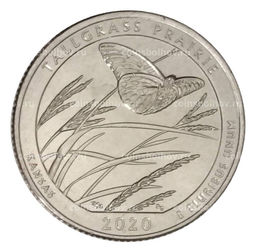 Монета 25 центов (1/4 доллара) 2020 года P США Национальные парки  №55 Национальный заповедник Толлграсс-Прери
