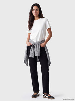 Straight Fit Kad?n Jean Pantolon