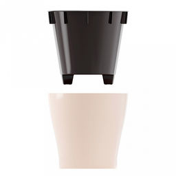 Горшок для цветов пластмассовый "Лея" 4л, 30х14,5х14см, овальный, со вставкой, с автополивом, бежевый (Россия)