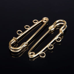 Цена за 2 шт. Булавка для подвесок PO-050, №02 (набор 2 шт.) 50×5 мм, цвет золото